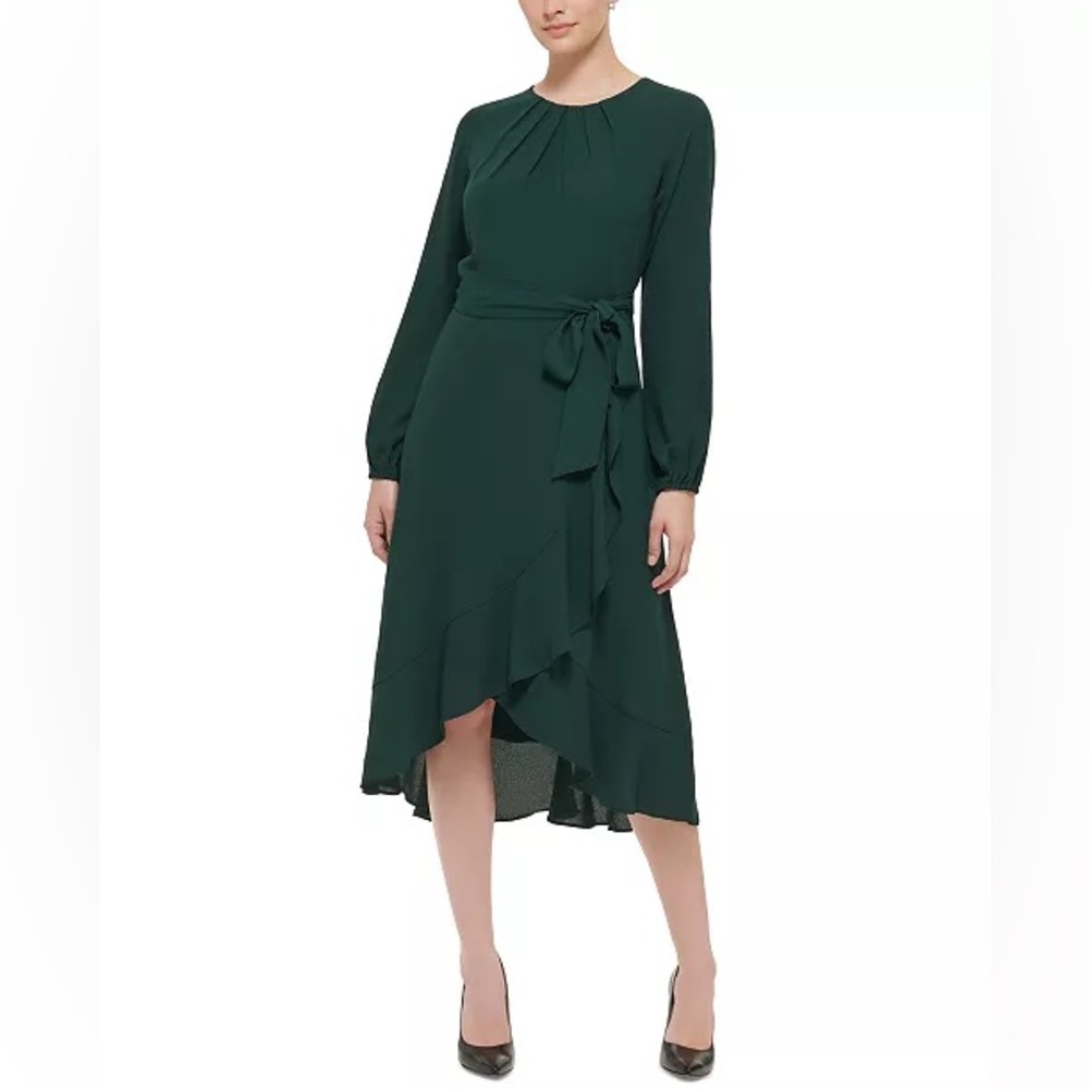Jessica Howard forest green midi dress